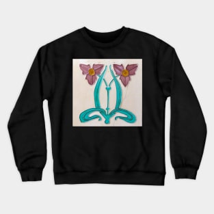 Vintage Art Nouveau Floral Tile Crewneck Sweatshirt